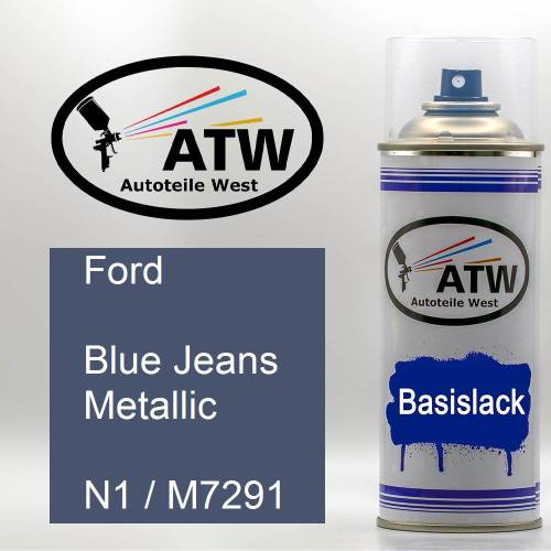 Ford, Blue Jeans Metallic, N1 / M7291: 400ml Sprühdose, von ATW Autoteile West.